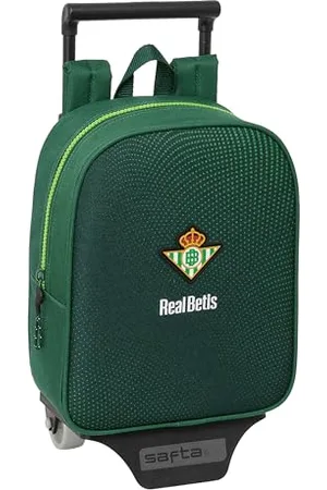 Safta Real Betis Balompié Kinderrucksack mit Wagen, ideal für Kinder verschiedener Altersgruppen, bequem und vielseitig, Qualität und Widerstandsfähigkeit, 22 x 10 x 27 cm, , , Estándar