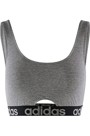 adidas Damen Scoop Bralette-Sport Active Comfort Cotton Bustier, , L
