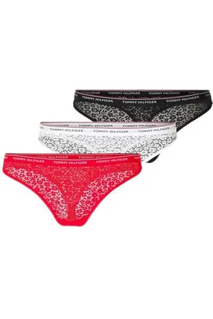 Tommy Hilfiger Damen Strings Premium Essential Tangas, Mehrfarbig (Black/White/Light Pink), L