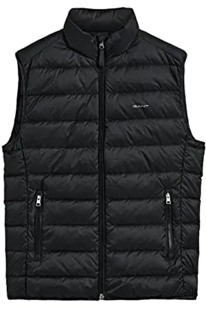 GANT Herren Light DOWN Vest Weste, Black, L
