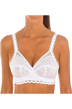 Playtex Bra Woman Classic Lace Support Recycled Soft Cup Bra x1, White, 85E