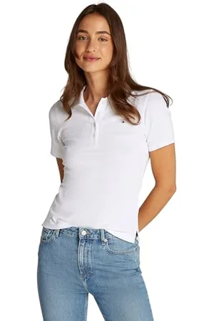 Tommy Hilfiger Damen Poloshirt Kurzarm 1985 Pique Slim Fit, , M