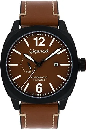 Gigandet Herren Analog Japanisches Automatikwerk Uhr mit Leder Armband 3VNAG16/001