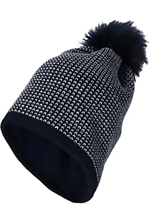 Sterntaler Baby Mädchen Mütze Baby Bommelmütze Glitzereffekt Mütze - Mütze Baby - Strick mit Kunstpelz Bommel und Glitzer - , 51