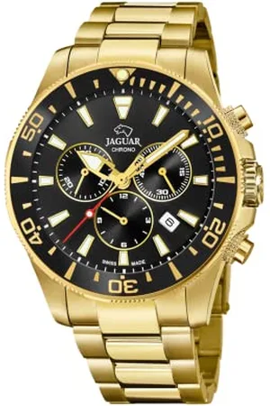 Jaguar Executive Collection Modell J864/3 Uhr, 43,5 mm schwarzes Gehäuse mit Stahlband für Herren