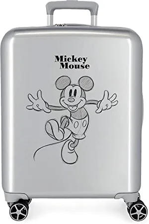 Disney 100 Joyful Happy Grey Kabinenkoffer 40x55x20 cm Starres ABS Integrierter TSA-Verschluss 38,4L 2 kg 4 Doppelrollen Handgepäck