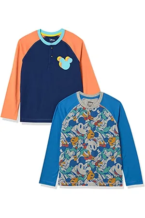 Amazon Disney | Marvel | Star Wars Jungen Langärmelige Henley-T-Shirts, 2er-Pack, , 8 Jahre