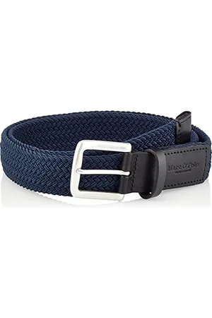 Marc O’ Polo Marc OߴPolo Herren Gürtel geflochten aus Stoff, Blau (Total Eclipse), 100