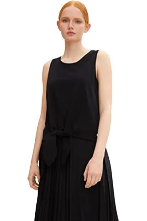TOM TAILOR Damen Top mit Knotendetail 1032456, , XL