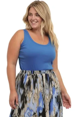 Kaffe Jerseytop KCcarina Damen Tank Top Ärmellos Jerseytop Sommer Shirt U Ausschnitt Große Größen S