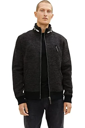 TOM TAILOR Herren Sweatjacke mit Stehkragen 1034373, , XL