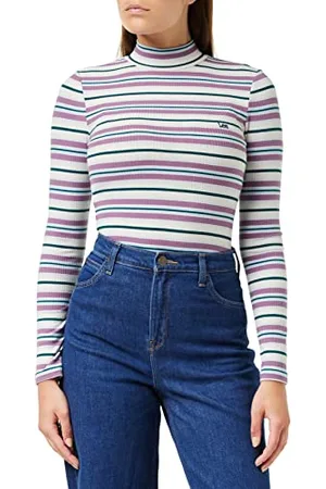 Lee Damen Ribbed Ls High Neck Shirt, , S EU