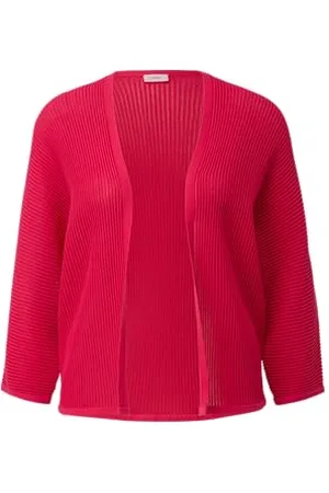 QS by s.Oliver Strickjacke mit 3/4-Ärmeln pink 40