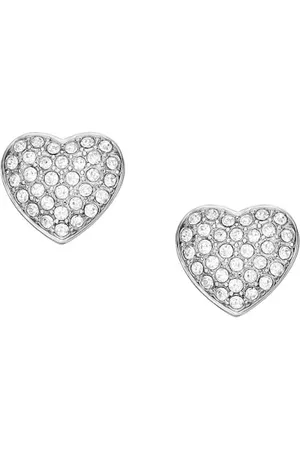 Fossil Damenohrstecker Sadie Glitz Heart Edelstahl, JF04676040