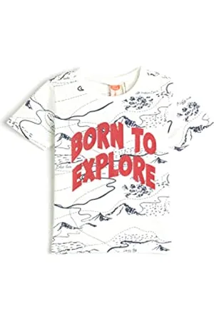 Koton Babyboy Slogan Printed T-Shirt Crew Neck Short Sleeve Cotton