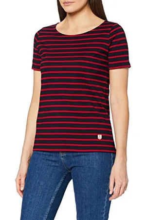 Armor.lux Damen Marinière hoëdic Héritage Femme T-Shirt, , 42 (Herstellergröße: 4)