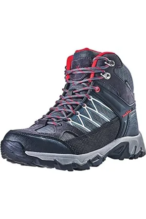 Black Crevice Damen Trekkingschuhe High, Wasserdicht, schwarz/rot, 37