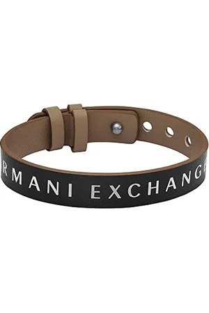 Armani Exchange Armband Für Männer, Länge: 250mm, Breite: 13mm Lederarmband, AXG0108040
