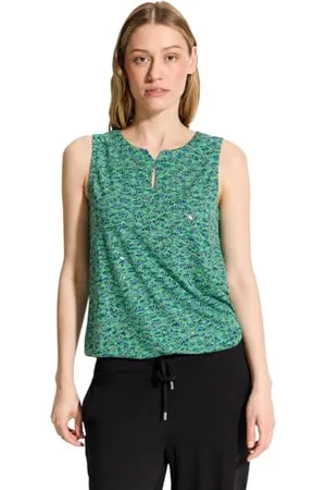 CECIL Damen B321628 Burn-Out Print Top, , X-Large