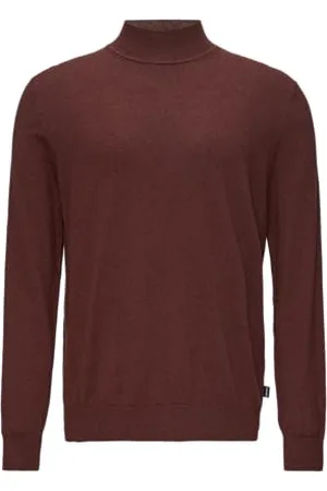 QS by s.Oliver Herren 2149667 Strickpullover mit Turtleneck in melierter Optik, , X-Large