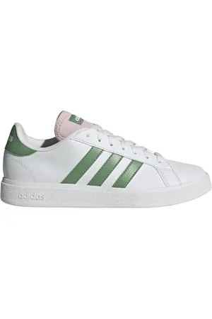 adidas Damen Grand Court Base 2.0 Shoes Schuhe, Cloud White/preloved Green/Clear pink, 38 2/3 EU