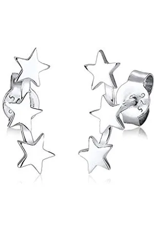 Elli Ohrringe Damen Ohrstecker Sterne Astro Look in 925 Sterling