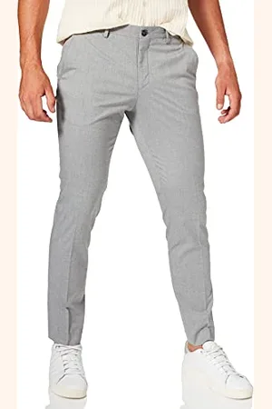SELECTED Herren Shdnewone-mylologan1 Light Grey Trs Noos Slim Fit Anzughose, Light Grey Melange, 56 EU