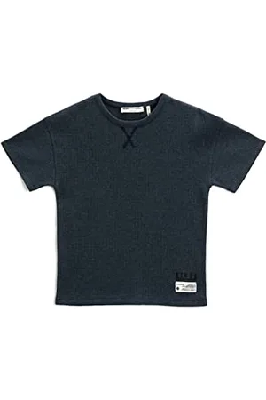 Koton Jungen Basic Short Sleeve Label Detail Waffle Textured T-Shirt, , 9-10 Jahre EU