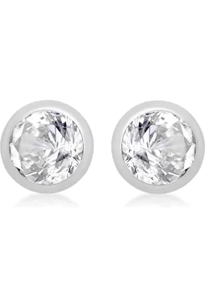 Amazon Ohrstecker aus Sterlingsilber, weißer Zirkonia, Geburtsstein April