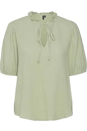 VERO MODA Damen Vmnatali Nia 2/4 Wide WVN Top, , S EU