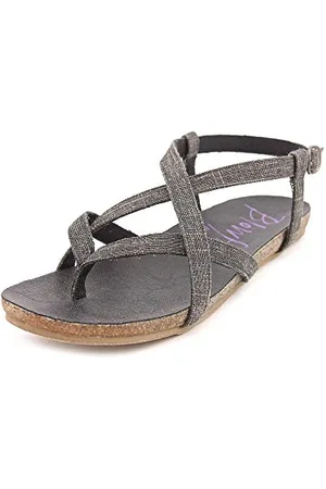 Blowfish Blowfish Granola Damen-Sandalen, flach, Schwarz - Black Dyecut Pu - Größe: 38 EU