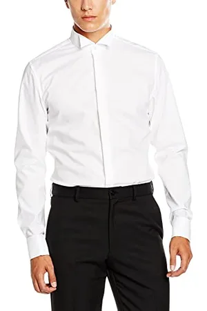 Seidensticker Herren Slim Bügelfrei George Langarm Umschlagmanschette Businesshemd, , 43 EU