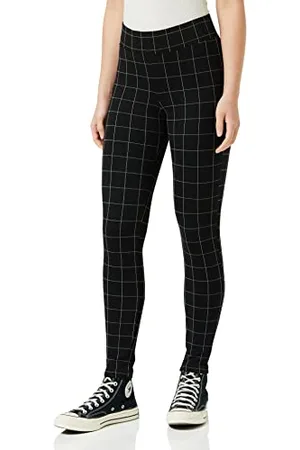 Urban classics Damen Ladies Check High Waist Leggings, , W(Herstellergröße: 3XL)