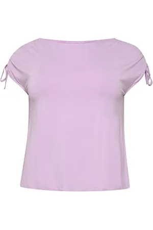 Kaffe Damen Übergroße geradem Ausschnitt und Kordelzug Top, , M Grande Taille