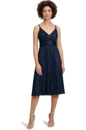 Vera Mont Damen Abendkleid im Glitzer-Look Night Sky,42