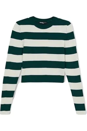 DeFacto Pullover Damen Langarm Blusen & Tuniken - Pullover Damen Winter Sweater Slim Fit Crew Neck