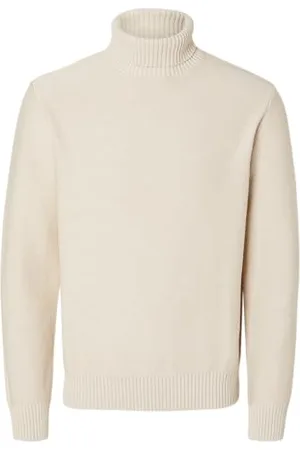 SELECTED Selected Homme White Mens Oatmeal L/S Knit