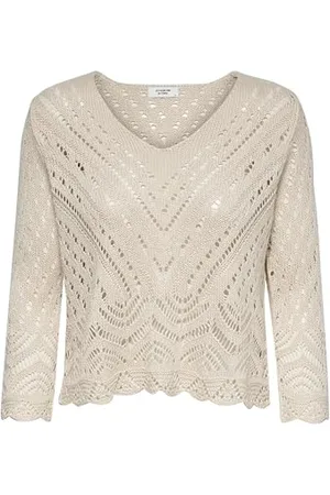 JDY Damen new Sun 3/4 Cropped KNT Noos Strickpullover, , XL EU