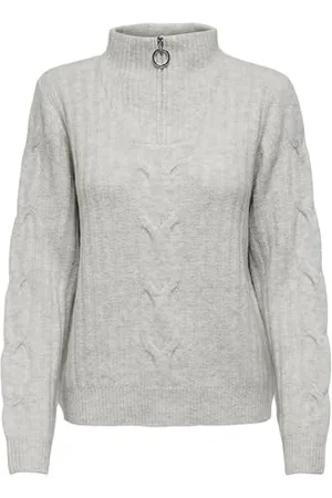JDY Damen andrea L/S Zip Cable KNT Strickpullover, , S EU