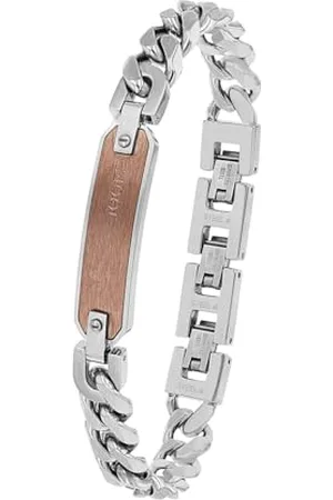 JOOP! Identarmband Edelstahl Herren Armschmuck, 18,5+1,5+1,5 cm, , Kommt in Schmuck Geschenk Box, 2038040