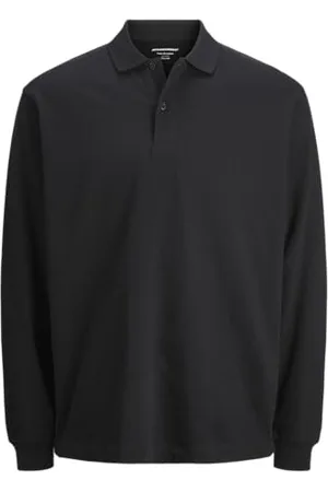 JACK & JONES JACK&JONES Herren JORNOHO Polo LS Poloshirt, Black, M