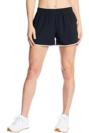Champion C9 Damen 3.5" Gewebte Shorts, Ebenholz / True White, Klein