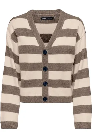 ONLY Damen Strickjacke Onlkatia Ls Stripe V-Neck Cardi Cc KNT, , XS