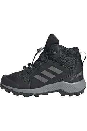 adidas Terrex Mid Gore-TEX Hiking Shoes Kids Wanderschuhe, Core Black/Grey Three/Core Black, 34 EU