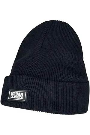 Urban classics Unisex TB4041-Plain Stitch Recycled Yarn Beanie-Mütze, Black, one Size