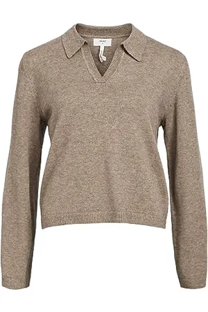 Object OBJTHESS L/S V-Neck Knit Polo NOOS