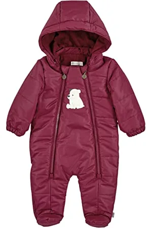 Sterntaler Baby - Mädchen Overall Baby Overall Gesteppt mit Kapuze Eisbär Elia, , 50