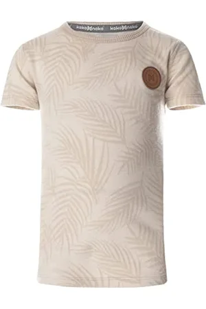Koko Kokooko Jungen T-Shirt Beige Palmenblatt