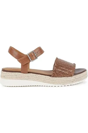 Geox Damen D EOLIE F Wedge Sandal, Brown, 40 EU