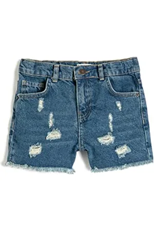 Koton Girls Jean Shorts Destroyed Pockets Cotton